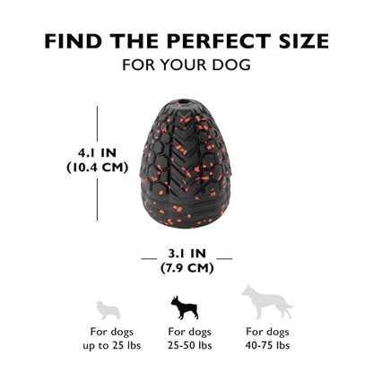 Chew King Supreme Durable Rubber Dog Toy for Aggressive Chewers, Treat-Dispensing Heavy-Duty Chew Toy with Safety Air Vent, Interactive Dog Toy for Training & Enrichment, Large 4.1" x 3.1" - color: E) Large Treater
