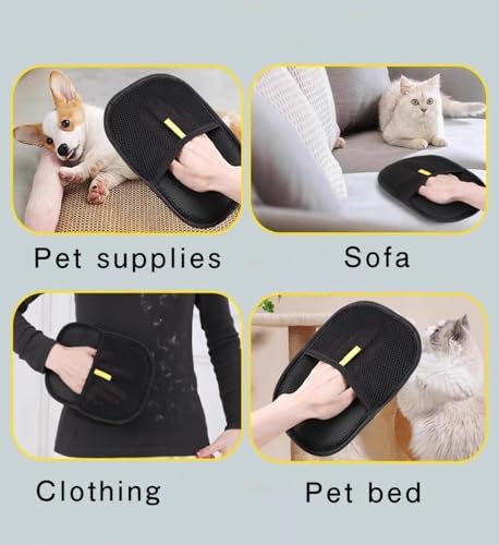 2 PCS Pet Hair Removal Glove for Dogs Cats, Thickened Washable Reusable Grooming Mitt Remover Gentle Massage Deshedding for Short Long Hairs 2025 New