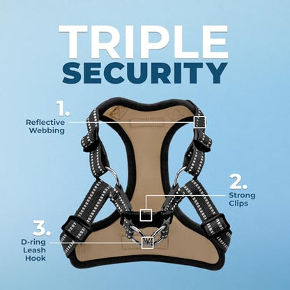 Best Pet Supplies Voyager Adjustable Step-in Flex Breathable Mesh Dog Harness for Small Medium Large Dogs (Army/Black Trim), XS - color: Harness (Army/Black Trim), size: XS