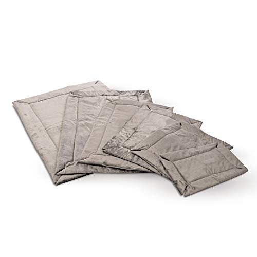 K&H Pet Products Self-Warming Dog Crate Pad, Small Self Heated Dog & Cat Bed Mat, Portable, Machine Washable, No Electric Needed, Adjustable Fit, Non-Slip Bottom - Small 25 X 20in Gray - color: Gray, size: Small (20 in x 25 in)
