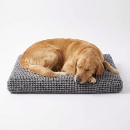 Muddy Mat® Dog Crate Bed mat, Comfortable Dog Pillow, Crate Bed for Large Medium Small Dogs and Cats, Ultra Soft & Relaxing Washable & Dryer Safe Chenille Material – Medium (23"x36") - size: Medium (23"x36")
