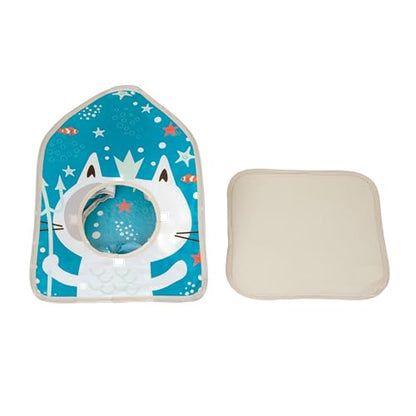 Kitty City Ocean-Themed Pop-Up Cat House, Collapsible Indoor Cat Hideout with Peekaboo Openings, Lightweight Foldable Cat Play Furniture for Play & Lounging - color: F) Ocean Cat Tent House