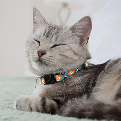 CollarDirect Cat Collar Breakaway with Removable Bell Set of 2 PCS - color: Aztec & Ethnic