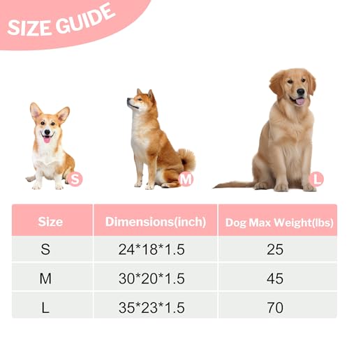 Dog Bed Crate Mat, Soft Durable Washable Anti-Slip Kennel Pad for Dogs & Cats, Reversible (Pink, S(24"*18"*1.5")) - color: Pink, size: S(24"*18"*1.5")