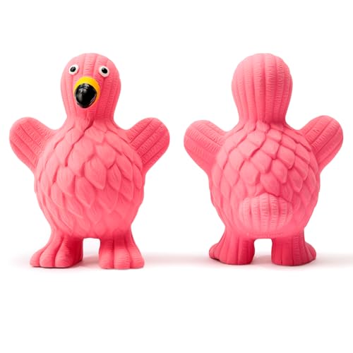Squeaky Dog Toys for Medium Dogs, Soft Latex Squeaky Dog Ball, Cute Funny Squeak Flamingo Pet Toys - color: Flamingo - 3 Pack, size: Medium