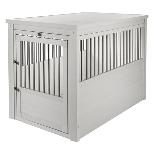 New Age Pet EHHC404XL ecoFLEX Pet Crate/End Table, Antique White, X-Large - color: Antique White, size: 42.6"L x 27.6"W x 30.9"H