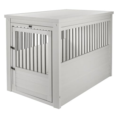 New Age Pet EHHC404XL ecoFLEX Pet Crate/End Table, Antique White, X-Large - color: Antique White, size: 42.6"L x 27.6"W x 30.9"H