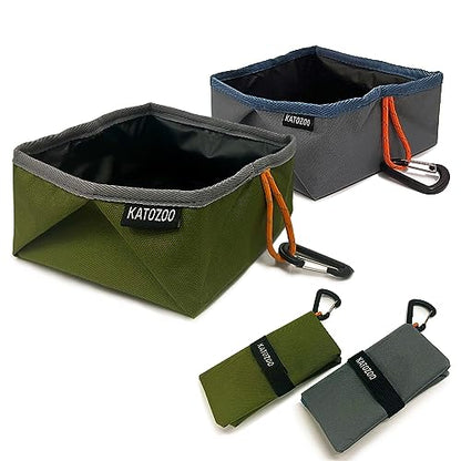 Travel Dog Bowls, 2 Pack 60oz Collapsible Dog Bowls, Portable Food and Water Bowls for Walking, Camping, and Traveling, Suitable for Food and Water