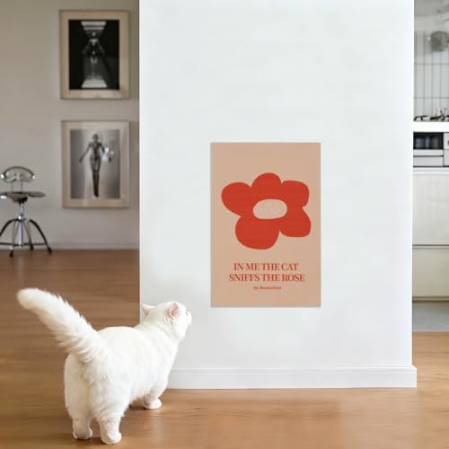 Wall Cat Scratcher for Indoor Cats - Reusable & Damage-Free Wall-Mounted Fabric Scratching, DIY for Furniture and Wall Protection (15.75''x23.62'', Flower) - color: 3.Flower