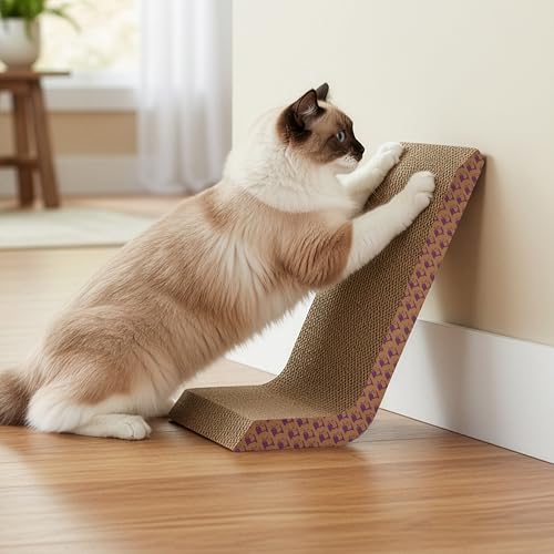 SmartyKat Scratch Ladder Angled Cat Scratcher with Catnip Infusion Technology, Versatile for Floor or Wall Use - color: Scratch Ladder