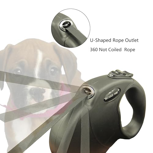13Ft Chew Proof Retractable Dog Leash Anti-Chewing Wire Ropes Hands-Free Adjustable Safety Lock Durable Nylon Belt for Small Dogs Black S - color: Black, size: Small