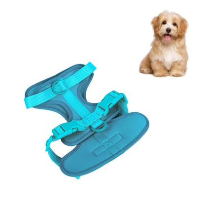 Adjustable Soft Breathable Escape Proof Dog Vest Harness, Pet Chest Harness for Small Dogs and Puppies, Bright Color Safety Design with Dual D Rings for Walking and (S) - color: Blue