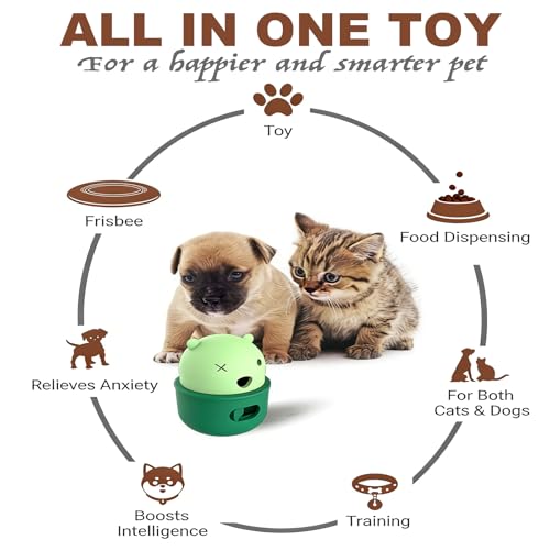 Interactive Dog Puzzle Feeder Toy, Silicone Treat Dispenser for Dogs and Cats, Slow Feeding Food Toy for Puppies and Adult Dogs, Mental Stimulation Enrichment Toy Daily Feeding Training - color: Brown