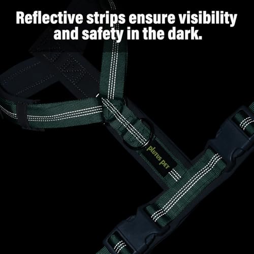 Plutus Pet No Pull Dog Harness, Adjustable Nylon Harness with Soft Padding, Reflective and Heavy Duty Dog Harness for Small, Medium, Large Dogs(Teal, XS) - color: Teal, size: XS