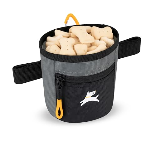 OllyDog Goodie Treat Bag, Dog Treat Pouch, Waist Belt Clip for Hands-Free Training, Magnetic Closure, Dog Training and Behavior Aids, Three Ways to Wear (Castle Rock) - color: Castle Rock