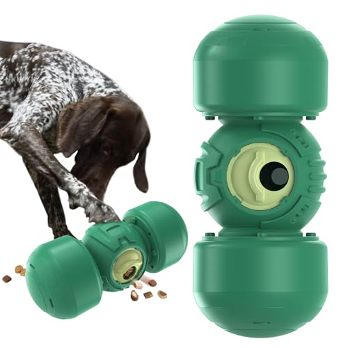 Roll Dog Treat Dispenser Toy, XL Size, Wobble Giggle, Adjustable Slow Feeder Puzzle for Medium & Large Dogs Enrichment Toy