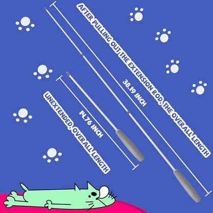 Premium Interactive Cat Wand Toy, Indoor Toy for Kittens and Cats, Educational Feather Cat Toy with Real Feathers.