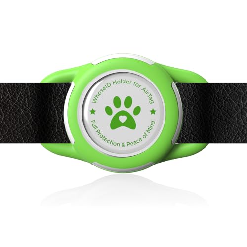 Airtag Dog Collar Holder, Durable & Lightweight Airtag Case, Slide-on Waterproof Protective Air Tag Holder for Dog Collar - for Dogs and Cats (Green, Small) - color: Green, size: Small