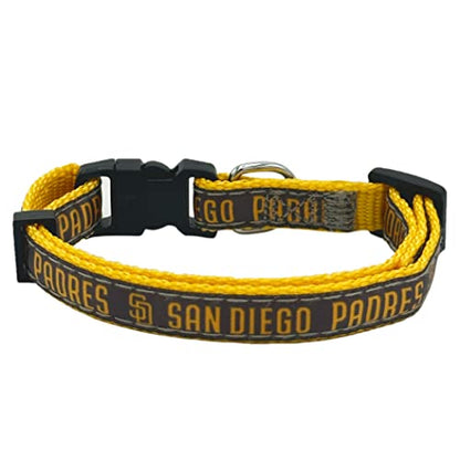 Pets First MLB Cat Collar San Diego Padres Satin Baseball Team Collar for Dogs & Cats. A Shiny & Colorful Cat Collar with Ringing Bell Pendant - color: San Diego Padres