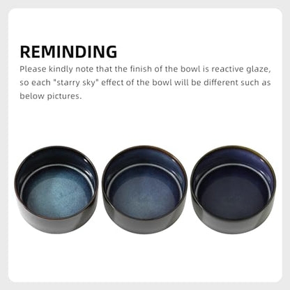 Havniva Cat Bowls Water Bowl Set of Two, 5.1” Ceramic Cat Food and Water Bowl Whisker Friendly Pet Food Bowls for Indoor Cats, Wide Cat Water Dish Prevent Whisker Fatigue Non Slip Cat Feeder - color: 2 x Bowl - Starry Sky