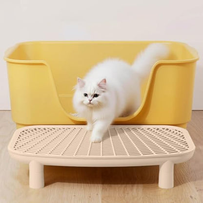 Double-Layer Cat Litter Mat Step Litter Catcher Mat Litterbox Mat Cat Litter Pads, Waterproof, Easy Clean, Non-Slip, Scatter Control, Washable Kitty Trapping Tary