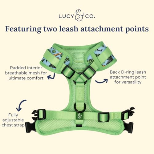Lucy & Co. x Parks Project Feel the Earth Breath No-Pull Dog Harness, Adjustable Front Clip Harness with Comfort Padding, Small - color: Feel the Earth Breath, size: Small