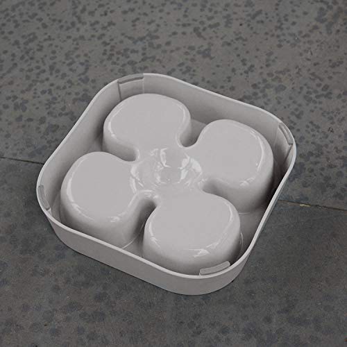 Healthy Slow Feeding Dog Bowl for French Bulldog -Slow Feeder Dog Bowl No Chocking Dog Cat Food Water Bowl with Four-Leaf Clover Pattern (Grey) - color: Grey