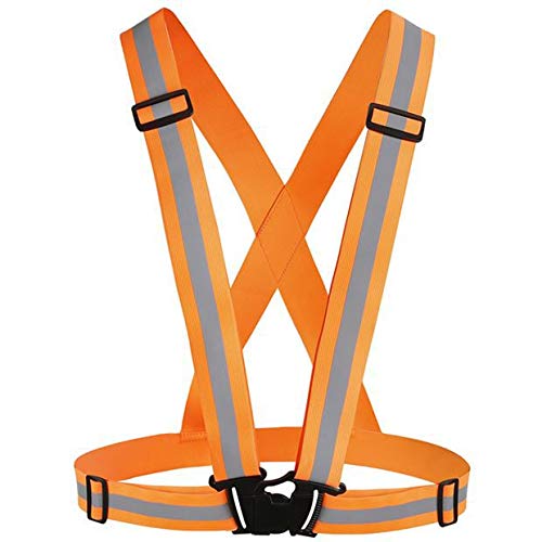 Chiwo Reflective Vest Running Gear 2Pack, High Visibility Adjustable Safety Ves for Night Cycling,Hiking, Jogging,Dog Walking - color: Color Ornage