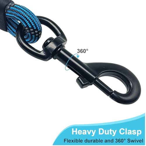 Long Dog Leash, 10/15/20/30/50FT Dog Training Leash with Soft Handle, Reflective Heavy Duty Rope Dog Lead for Medium Large Dogs Outside Play, Camping (3/8" x 10ft, Blue) - color: Blue, size: 10ft x 3/8inch