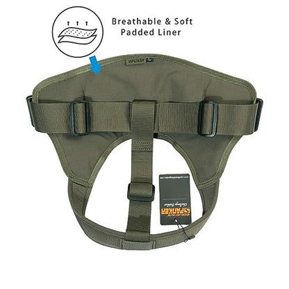 EXCELLENT ELITE SPANKER Tactical Dog Harness Patrol Harness Service Dog Vest Military Dog Vest Working Dog Vest with Handle(Ranger Green-S) - color: Ranger Green, size: S-(23.5 - 29.5")