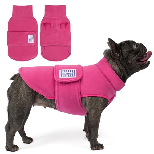 cyeollo Small Dog Sweater, Soft Fleece Sweaters Turtleneck Doggy Sweatshirt Warm Fall Winter Vest Stretchy Pet Clothes for Puppy Soft Doggie Coat Girl & Boy, Pink S - color: Pink, size: Small