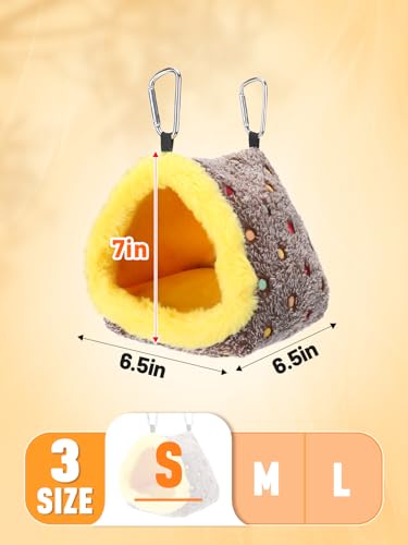 Small Winter Warm Bird Nest for Cage - Comfortable Bird Bed with Support Board, Hanging Hammock Shed Hideaway Hut Gift for Budgerigar Canaries Lovebirds - size: Small