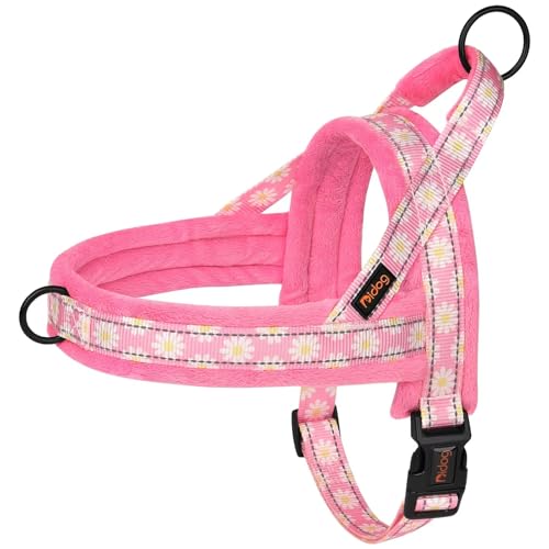 Didog No Pull Dog Harness with Soft Padded, Easy Walk Dog Harness with Quick Release Buckle, Adjustable & Reflective Pet Harness with Soft Padded for Medium Large Dogs (L:Chest 26-33", Pink) - color: Pink, size: L:Chest 26-33", Fit 40-65 lbs
