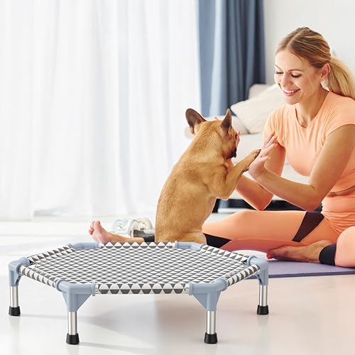Kuntrust Elevated Outdoor Dog Bed (6 Sided Small, Triangle) - size: 6 sided Small