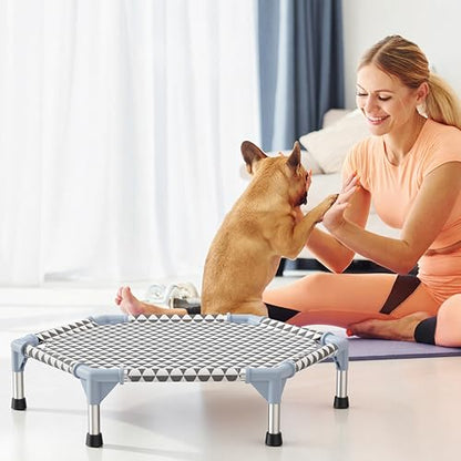 Kuntrust Elevated Outdoor Dog Bed (6 Sided Small, Triangle) - size: 6 sided Small