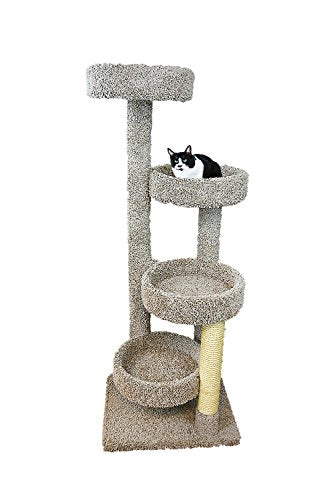 New Cat Condos 190113-Neutral Color Solid Wood Large Cat Playground, Neutral, Large - color: Neutral