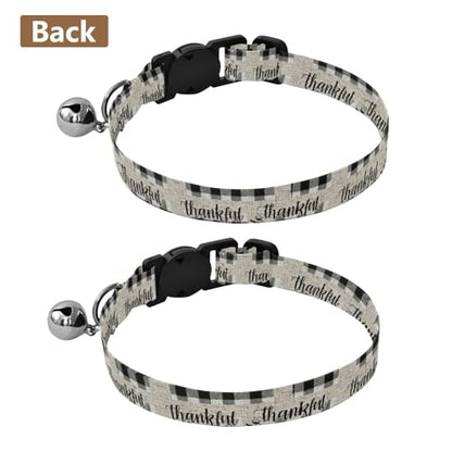 Plaid Easy to Wear Kitten Collars 2 Pack Soft Cat Collar - color: Plaid