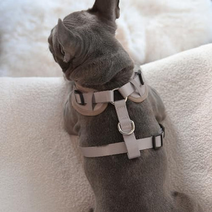 Premium No-Pull Dog Harness Soft Neoprene & Breathable Mesh Vest with Front & Back Clip D-Rings Adjustable Lightweight Walking Harness for Puppies, Small & Medium Dogs (Brown Taupe Snake, L) - color: Brown Taupe Snake, size: L: Neck=16.5-22''/Chest=22.4-3