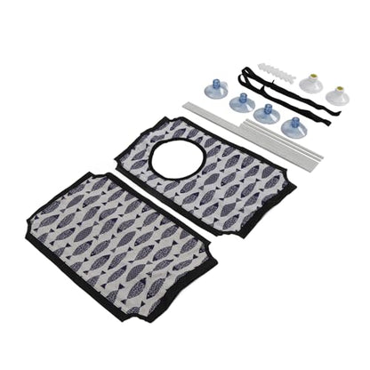 Double Layer Cat Window Perch, Breathable Washable Cat Hammock with Comfortable Soft Fabric, for Indoor Cats Window Balcony (Small Fish Double Layer) - size: Small Fish Double Layer