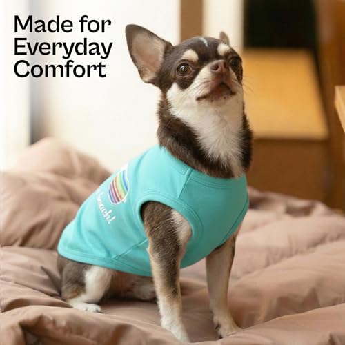 Parisian Pet Beach Dog Shirt – 100% Cotton Shirts for Large Dogs – Sleeveless Pet Vest – Lightweight and Breathable Dogs Apparel – Cute Summer Dog Clothes - Stretchy T Shirts for Pets - size: 2xl
