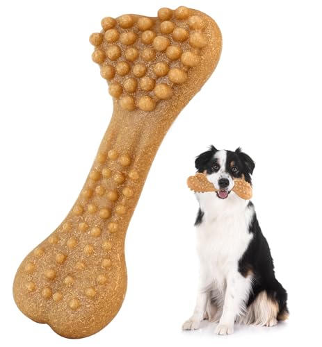Durable Dog Chew Toy for Aggressive Chewers, Tough Dental Toy for Teeth Cleaning, Boredom & Anxiety Relief, Long-Lasting Toy for All Dog Sizes & Teething Puppies, Keep Them Busy