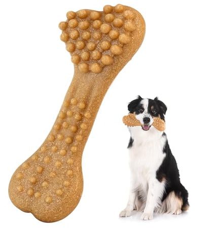 Durable Dog Chew Toy for Aggressive Chewers, Tough Dental Toy for Teeth Cleaning, Boredom & Anxiety Relief, Long-Lasting Toy for All Dog Sizes & Teething Puppies, Keep Them Busy