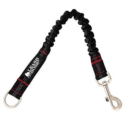 Leash Boss Pattern Bungee Dog Leash Extension, 18" Shock Absorbing Lead Extender, Pattern Collection (18 Inch, Black Reflective) - color: Black Reflective