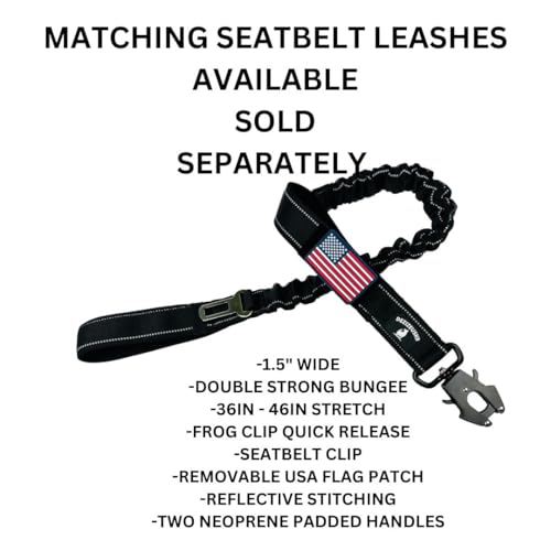 Tactical Dog Collar 2 Inch Wide Heavy Duty with Metal 2-Pin Belt Buckle for Medium, Large & XL Dogs, Thick Military-Style K9 Collar, Reflective, with Name Plate Area, USA Flag Patch, Strong & Durable - color: BLACK, size: 12-20 inches