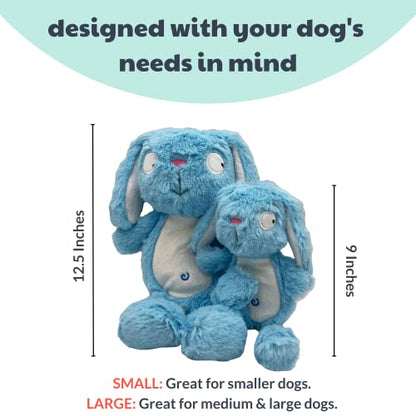 Huxley & Kent Slappies for Dogs | Betty Bunny (Large) | Squeak & Shake Dog Toy | No Stuff Squeaky Toy, TPR Ball in Head | Simulates Hunting Nature for Dogs - size: Large, style: Betty Bunny