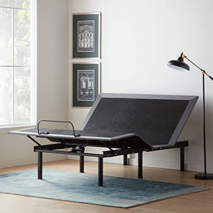 Lucid L150 Adjustable Base – Bed Frame with Head and Foot Incline – Wireless Remote Control – Premium Quiet Motor, Queen size - size: Queen, style: L150