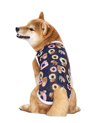 HDKUW Pet Clothes,Dog Summer T-Shirt Cool Breathable Sunscreen Dog Vest Clothes Outfit Costume for Medium Large Dogs Navy Blue 4XL - color: Navy Blue, size: 4XL