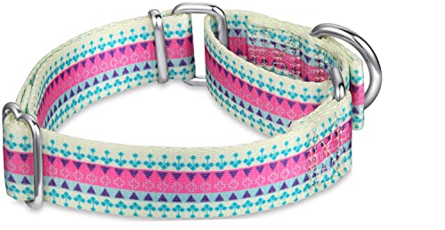 Martingale Collar Dog Collar No Pull Pet Collar Heavy Duty Dog Martingale Collars Silky Soft with Unique Pattern for Medium and Large Dogs (Medium, 1 Inch Wide, Candy Purple) - color: Candy Purple, size: Medium: 14"-21", 1" Wide