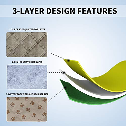 Easy-Going 100% Waterproof Dog Bed Cover, Non-Slip Pet Blanket for Furniture, Washable Couch Cover, Repleasement Sofa Cover (52X82 in,Beige) - color: Beige, size: 52x82 in