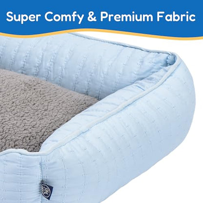 FluffyDream Small Dog Bed, Super Soft Pet Bed Furniture, Suitable for Dogs Up to 30lbs, 24'' x 20'', Light Blue - color: Light Blue